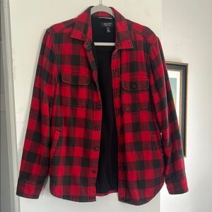 Red and Black Plaid Women's Jacket